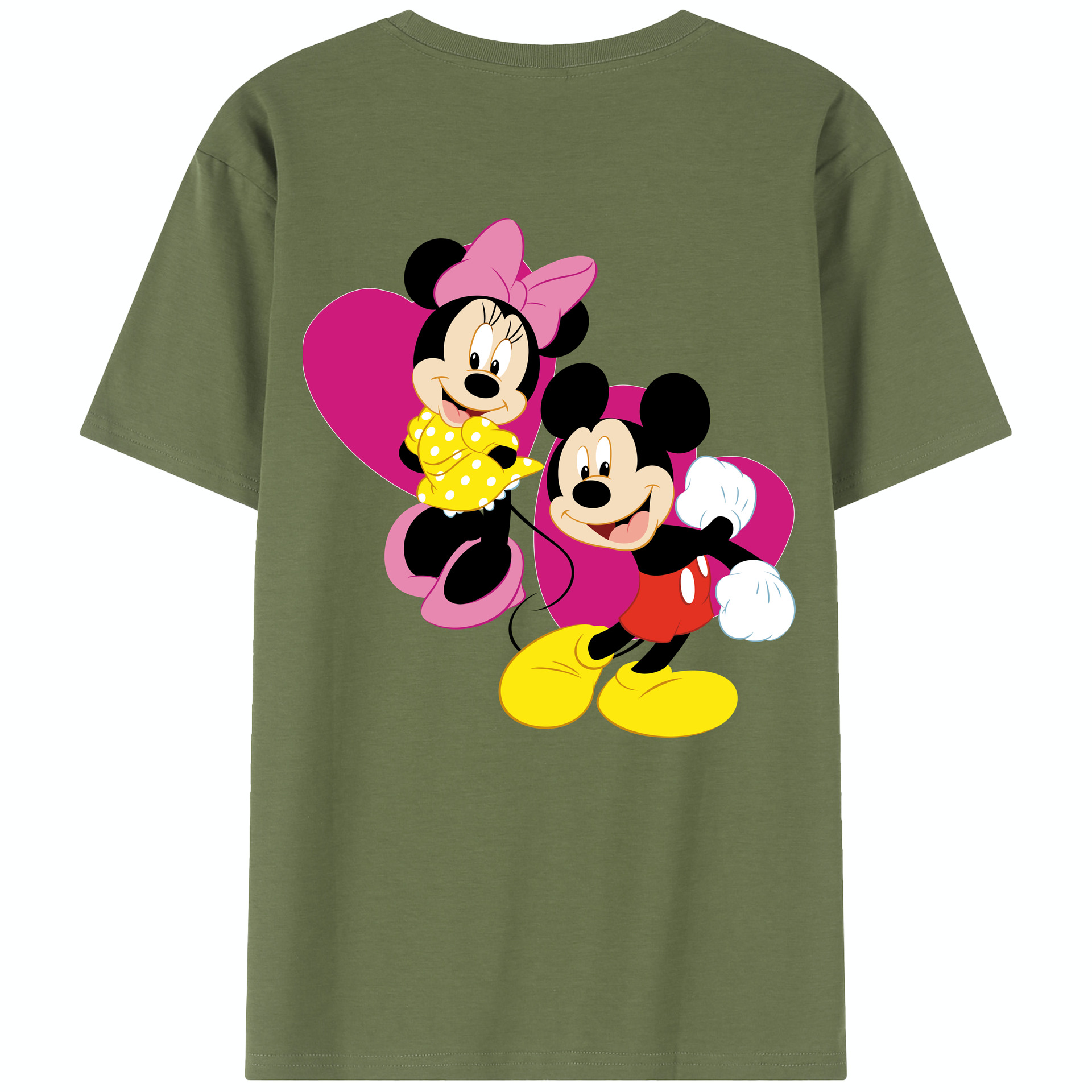 （画像用） ミッキーマウス Mickey Mouse 綿100％半袖Tシャツ（背面プリント）